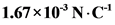 1.67x103 N C
