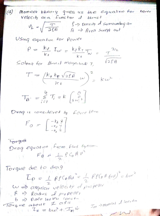 (a momeE theory wes us velociy asa hover the equabon Fo func tor thrust SDensity d Suwoundng A Area Swept out T ar aSA Sing e