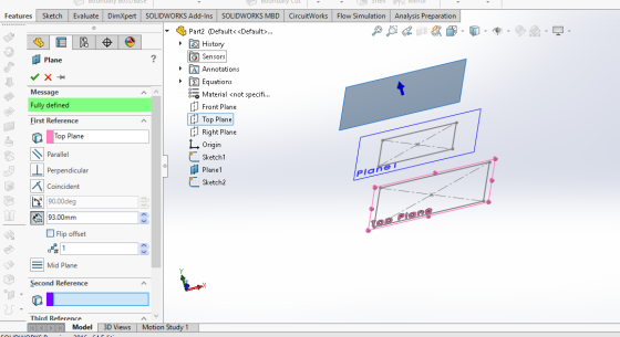 Features Sketch Evaluate DimXpert SOLIDWORKS Add-Ins SOLIDWORKS MBD CircuitWorks Flow Simulation Analysis Preparation 04 Plan