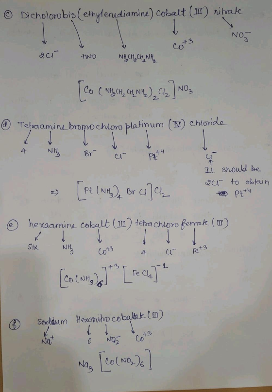 © Dicholorobis (ethylenediamine) cobalt (II) nitrate NOZ aco Co +3 . two two NHCH₂ CH₂NH2 [co e wych, cu r.), Cl] No, d Tefaa