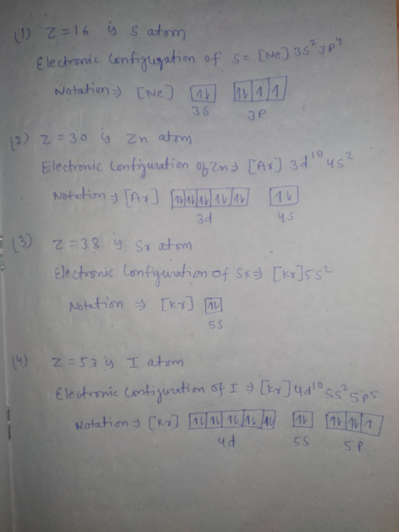 Electronic Configuration of s ะ [NeJ3s*ge 35 P 12 0 3d 5S 4d sS S