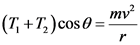 (T. +T;)cos 0 = 
