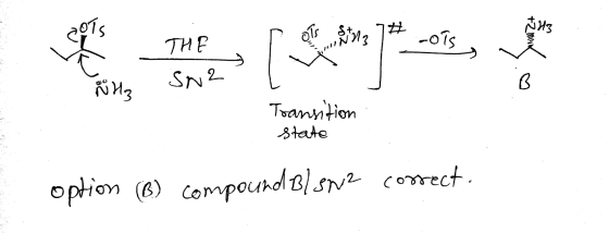 Mз 0Ts THP SN2 Tranntion State option (6) Compound BlsN corect