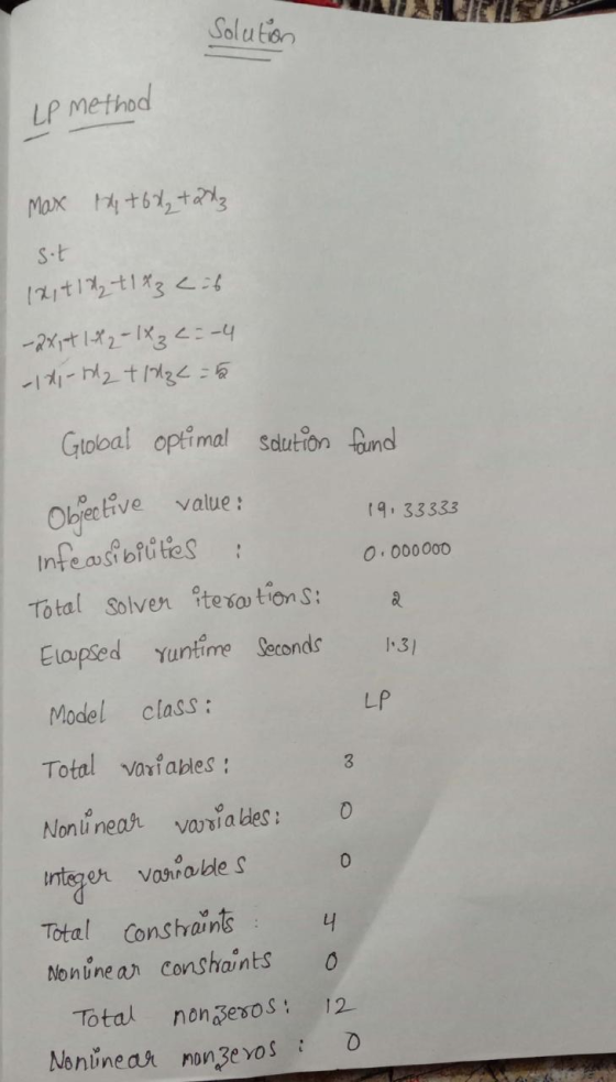 Solve The Following Model Using Linear Programming allow For 