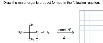 Predict the products of the following elimination