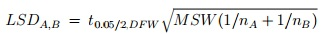 LSD A.B 10.05/2.DFW MSW (1/na +1/nB)