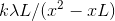 k\lambda L/(x^2-xL)