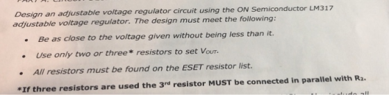 Design an adjustable voltage regulator circuit using the ON Semiconductor LM317 adjustable voltage regulator. The design must
