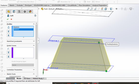 Boundary Boss/Base Boundary Cut Shell Mirror Evaluate DimXpert SOLIDWORKS Add-Ins SOLIDWORKS MBD Circuit Works Flow Simulatio