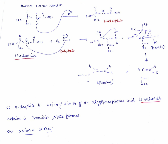 Hor ner E mmon ea diom IN C-0Et Et o н OEt Nlucliopicda R, C- C4- 0t EtO -C C Substrate Cbctain) Nudорile Eto-C LPhodct) anio
