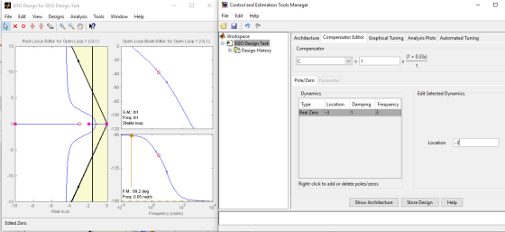 X - 0 SISO Design for SISO Design Task File Edit View Designs Analysis Control and Estimation Tools Manager File Edit Help To