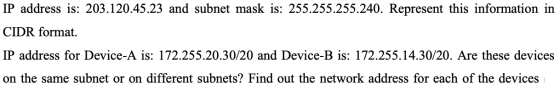 IP address is: 203.120.45.23 and subnet mask is: 255.255.255.240. Represent this information in CIDR format. IP address for D