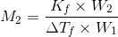 M2 = ATX W1 M2 = Kg x W)