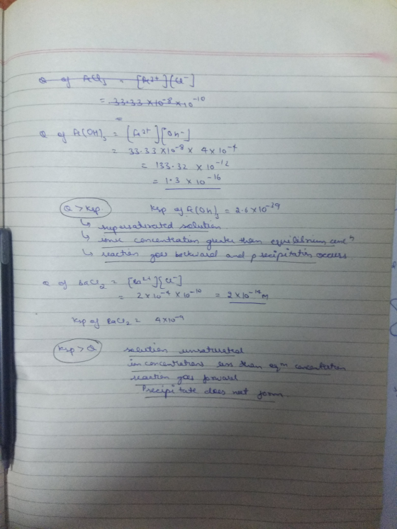 & R (4] = 23:33 x 16 8x10 10 & of ACOH 2 (feat Jong 2 33.33 X108 x 4x10-t = 133.32 x 10-12 = 1.3 x 10-16 (a > kepp.) keep off