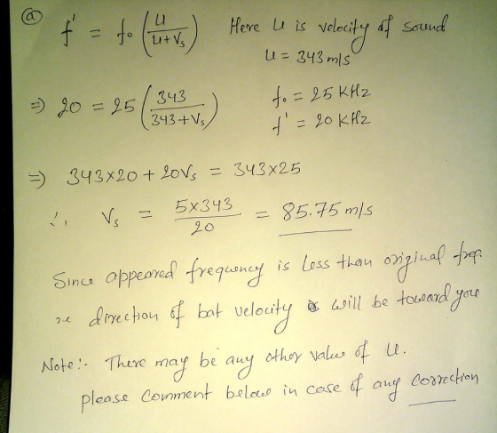 to (un() Here U is velocity 4才Sound u 343 mls 343+V 5x343 2人 please Counment beleo in case faug Corechon