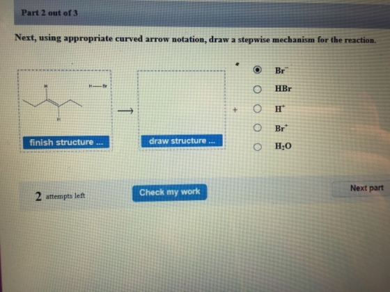 Using appropriate curved arrow notation, draw a st