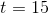 t=15