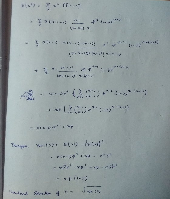 Elx) S ? P[**] (x-1+1) m! nox pa (-p) (2-x)/x! 19 Ex(x - 1)(n-1) (-2)! no(x-2) p²px-2 (1-P) (71-6 - 2))! (x-2)! *(x-1) 2-1 32