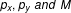 Px. Py and M