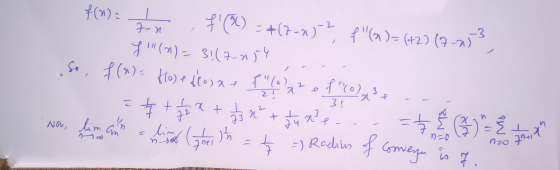 z-n +(7-2)-2 401 f(X) f(n)=(+2) (7-253 f(n)= 3!(7-254 So, f(x) = flo) e lloj x P (0) 22 f(0) = 2 + 1 2 + 1/3 x + tu ne =
