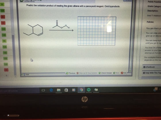 Predict the oxidation product of treating the give