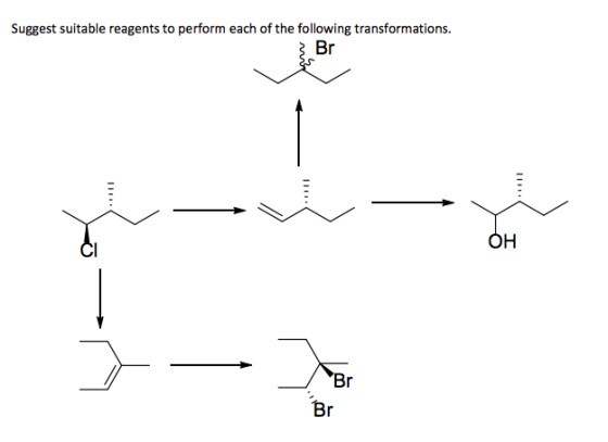 Suggest suitable reagents to perform each of the following transformations. Br ÓH Br Br