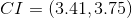 CI=(3.41,3.75)