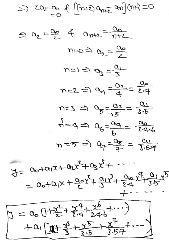 -) 2040 f [942) Aratz an]cm+) =0 są = ao & antz - an to no aq= ao n=1=) a= as n=2= 24 n=3 = q = ax rzea q=09 et n=5=) a= as =