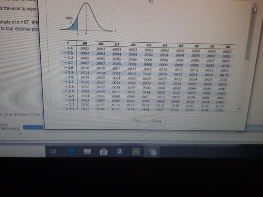 k the icon to view mple of n=67, the to four decimal pla 09 08 07403020 0004 0004 -3.4 0002 0003 000003 0003 000300030003000