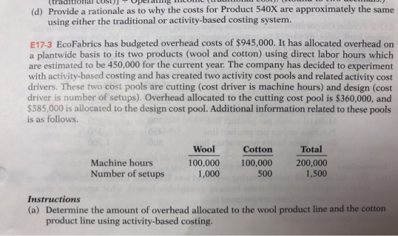 (traditional UUSUJ - Upelating MCMC (ULUNUI CUL). (UU U U U UIJ.) (d) Provide a rationale as to why the costs for Product 540