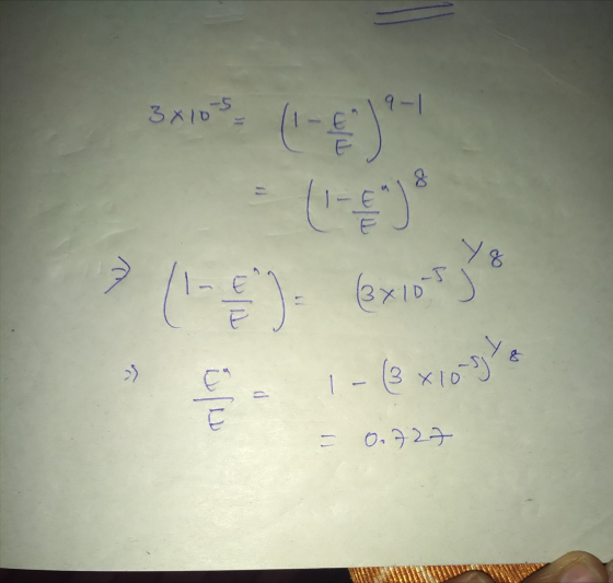 3x10 ) 00 > 15) (2x1039) = .- (3 x105) = 0.727
