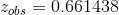 z_{obs} = 0.661438