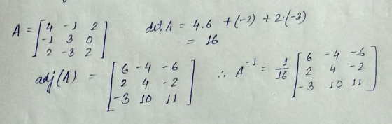 A aif A = 4.6 + (-2) + 2/-3) 1 ] 2 3 6 2 -3 2 ๆ 16 -] 6 - 4 - 6 1 16 -2 2 4 adj (A) 4 - 4 - 6 2 2 9 30 31 - 3 10 11