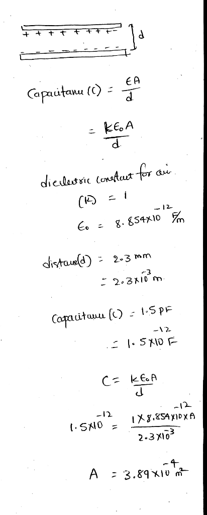 Capaitanu () E A dl -12 divtuued) - 2-3 mm -12 -12 2.3Xlo