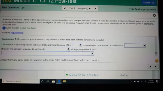 est. IVOQue TIU Z POS-Tesi Submit Test This Question: 1 pt 2 of 4 (1 complete) This Test: 4 pts possible Rinaldo & Sons buys
