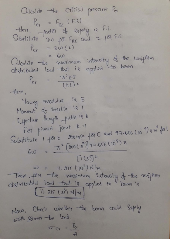 CTitical Dressure Cr ßc =3c0 (1) Eco cr hatribuled loadtit appld to cr tere 7(200 (10 97656 (109 )大 Guo - applied加vbemi9 21S