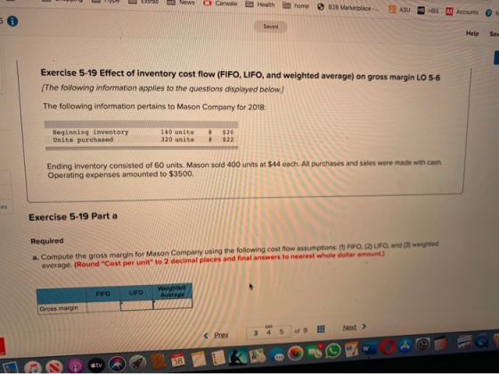 u XSS News Carwale Health home B2B Marketplace -- ASU HOS M Accounts Help Sav Exercise 5-19 Effect of inventory cost flow (FI