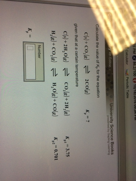 Calculate the value of K_p for the equation C(s)