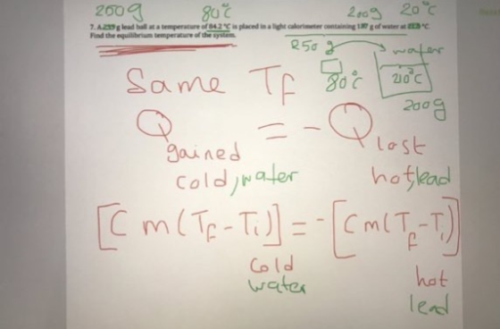 2007 80 1:ofwater attac 7.A2glead ball at a temperaturrof842てis placed in alutalerinner Find the equibrium temperature of the system 2 5a 200 gained Coldノrater caro flear Cold - rare hat ler