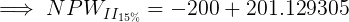 NPW111 = –200+ 201.129305