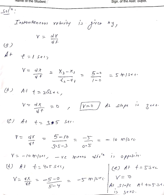 lame ot the Student: Sign. of the Asst. Süpat rrch 5 5-1 しオ 5-Y