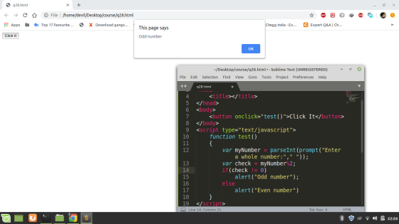 928.html 1 x + E o → C Apps O File | /home/devil/Desktop/course/428.html Top 17 Favourite... > X Download gangs... Chegg Indi