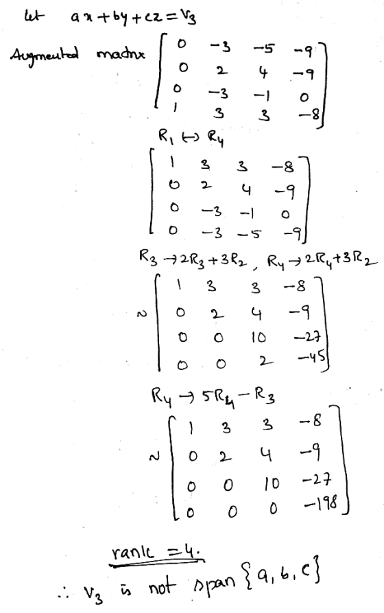 let antby +22=63 Augmented madre ro -3 lo 2 4 -3 -1 0 3 3 Rit Ry II 33 - lo 2 4 -9 10 -3 -5 -9) R3 2R3+3R2, Ry > 2R, +3R2 ci