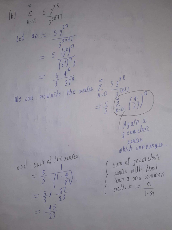 (6) 52 Keo 3B + 20 let an = 52 3047 = 5 (22) (3); 5 4 3 279 o 2 B E 52 the seres BKT rewrite K=0 We can Agars a I cometro