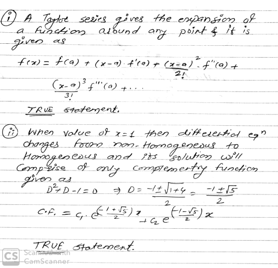 O A Taylore series gives the expansion of a function around any point of it is given as 2 fewa fca) + (x-9). fra) + (-a) f9