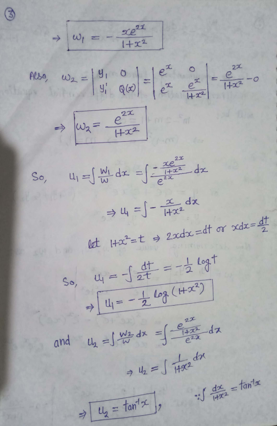xe22 1 wi It x² 22 o Also Wat ex y, 0 y Q (0) ས་ ex Hx2 14x² -> W21 2x е H22 27 So, 41 = Will do af te ha dx da → 4 = 6 - 2 u