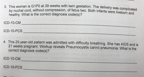 he delivery was complicated 3. This woman is G1PO at 39 weeks with twin gestation. T by nuchal cord, without compression, of