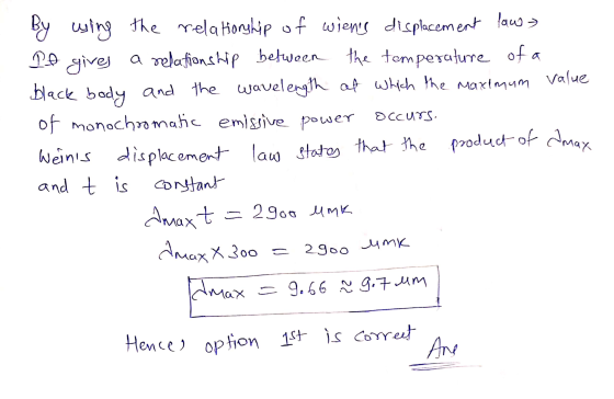 By wing the relationship of wienes displacement law 29 gives a relationship between the temperature of a value black body and