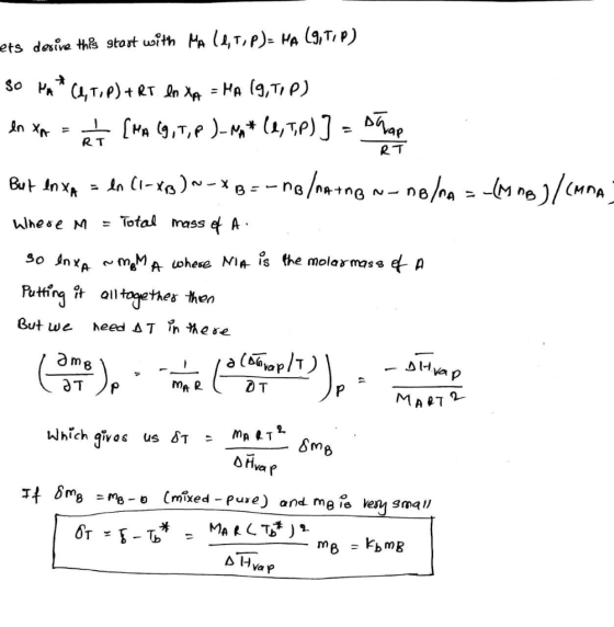 ets døsive this stoot with MA Les T,P)= HA (9, Tip) So PA* (d, T, P) +RT IN XA = MA (9, TIP) en yn [MA (9,,) mat (2,7P)] = sa
