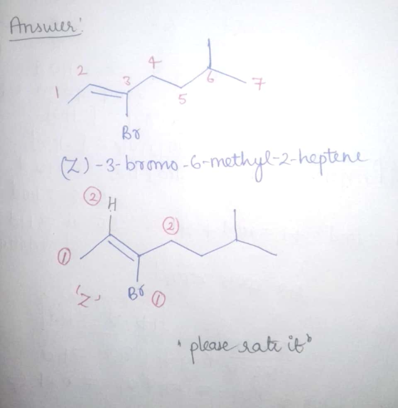 Amsuur 4 5 (Z) -3-brama-6-mathyl2-haptn pleaue sate it